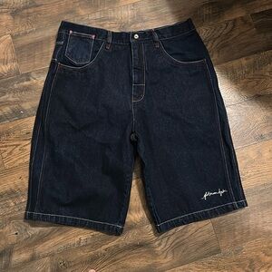 Vintage Y2K FUBU Platinum Fat Albert The Junk Yard Gang Jean Short Men's Size 40